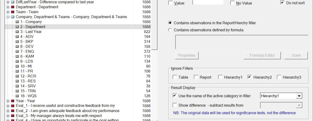 Filter by department example