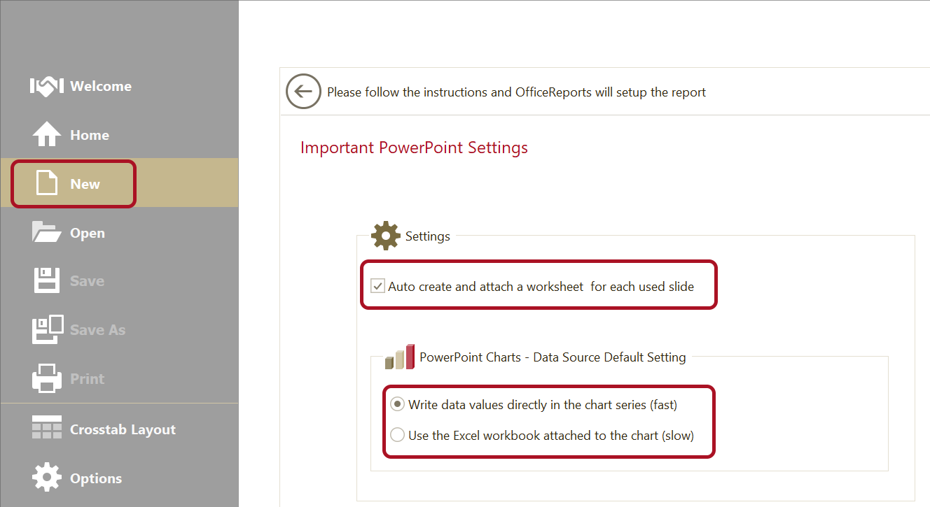 Attach a Workbook user interface