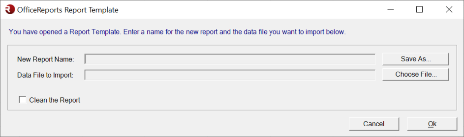 Save as Template Form