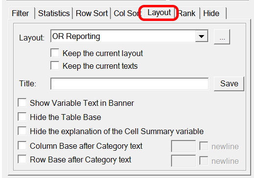 Table Layout definition